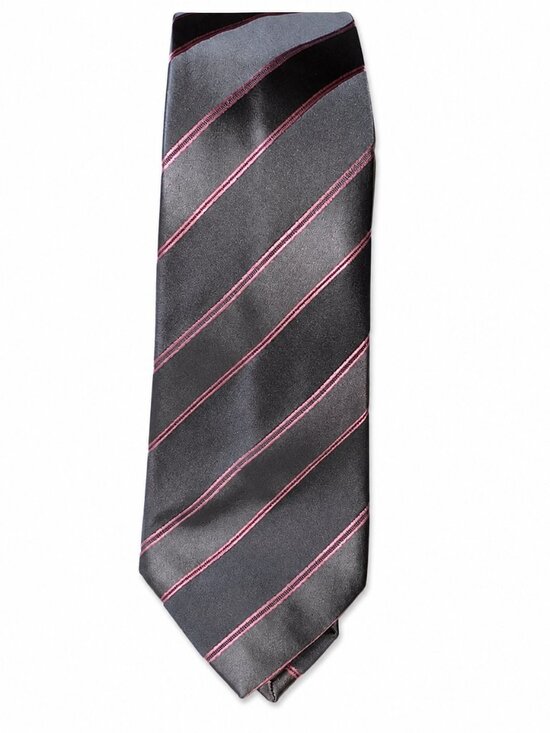 Brioni Other - Brioni 100% Silk Gray Pink Stripe Tie